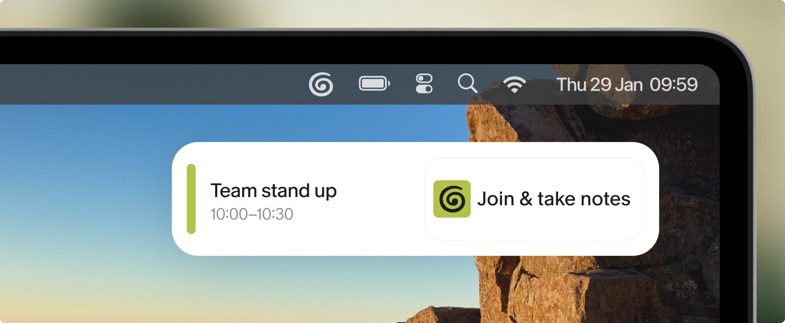 Meeting notification with Join & take notes. Image: Granola.